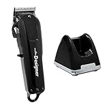 Wahl Professional - Cordless Designer Clipper #8591-90 Minute Run Time - Includes Weighted Cordless Clipper Charging Stand #3801 - for Professional Barbers and Stylists
