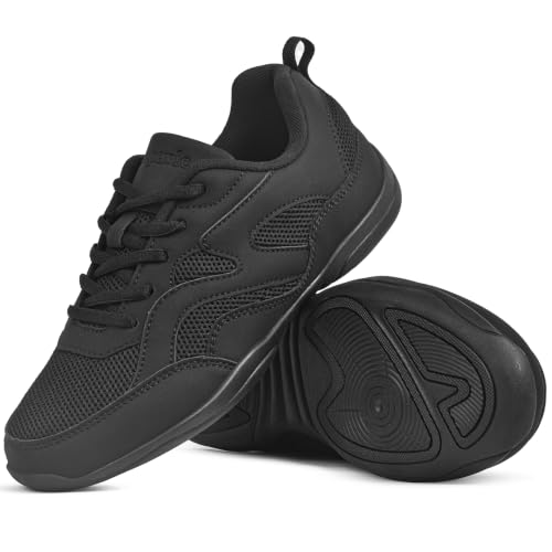 Image of Cheer Shoes for Youth Girls White Cheerleading Athletic Dance Shoes Tennis Sneakers for Competition Sport Training