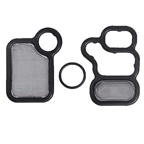 Image of Head Cylinder Solenoid Valve Gasket Set Replacement Compatible with Honda Accord Odyssey Pilot (15815-RAA-A02 15845-RAA-A01)