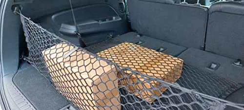 Floor+ Envelope Style Elastic Trunk Mesh Cargo Net For Honda Pilot 2016-2022 - Car Accessories - Premium Trunk Organizer And Storage - Cargo Net For Suv- Vehicle Carrier Organizer For Honda Pilot #TOP1