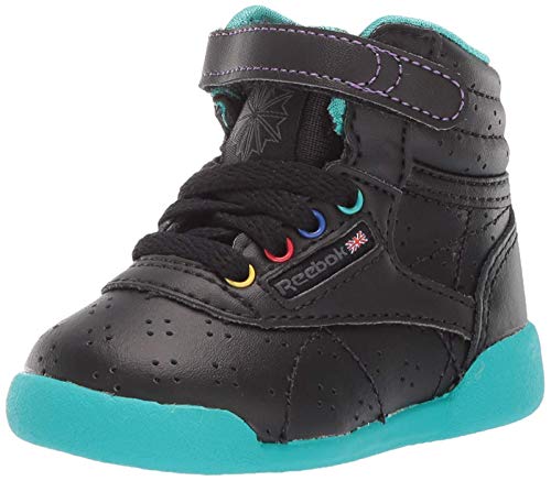 Reebok Girl's Freestyle Hi Shoe, White/Stellar Pink/True Grey, 12.5 M US Little Kid
