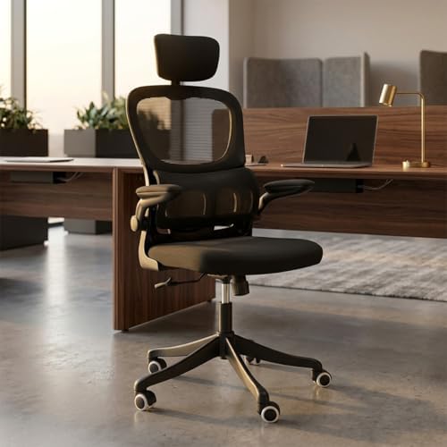 Cadeira de Escritório Ergonômica Giratória com Encosto em Malha D...
