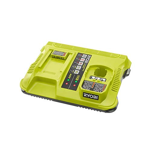 Cargador doble plataforma RYOBI P137 ONE+ compatible con litio de 18V y 40V