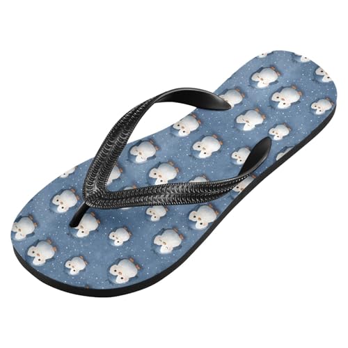 Flip Flop Sandals Cute Penguin Print for Women Men Beach Outdoor XS2