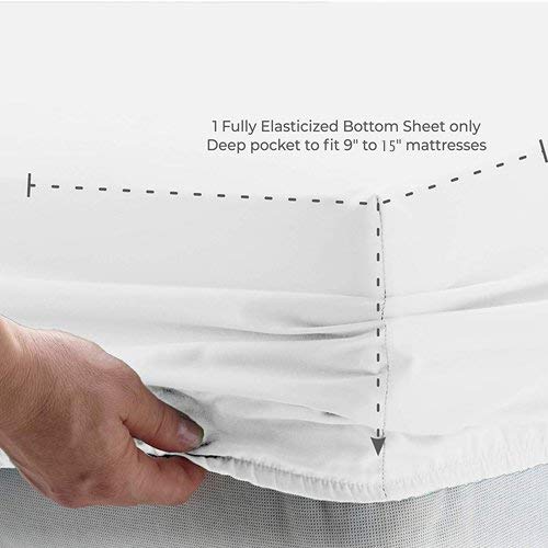 1000 Thread Count Solid Egyptian Quality 100% Cotton 1 Pc Fitted Sheet(Bottom Sheet Only) Extra Long Fit Upto 15" Inches Deep Pocket (Twin Xl, Silver Grey). #TOP2