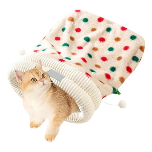 Indoor Cat Cave Bag | Pet Thermal Cuddle Sleeping Bed