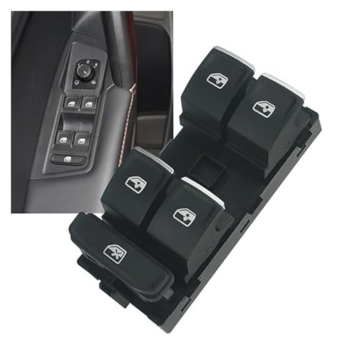 Bouton de commande lève-vitre chromé rouge pour Passat B8 et Golf MK7 - 2