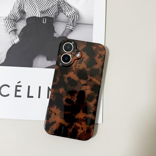 Coque léopard iPhone 16 Plus ambré haut de gamme antichoc ultra fine - 2