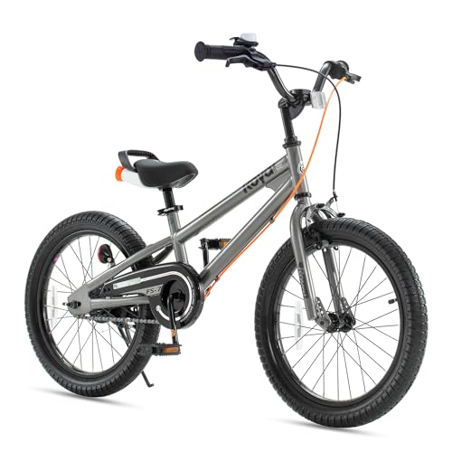 Royalbaby ‎ Freestyle-7 Bicicleta para niños, Gris, 43 cm (18 Pulgadas)