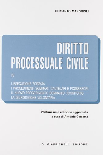 Diritto processuale civile: 4 Diritto processuale civile: 4