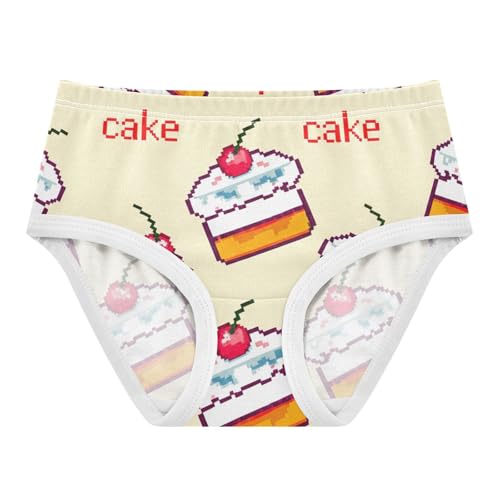 Girls Underwear Toddlers 2t Cotton Panties Little Girl Aesthetic Briefs Undies Kids Cute Cartoon Cakes Yellow