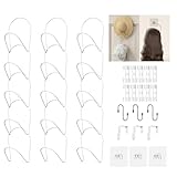 LINFIDITE 15 Stück Cap Halter Tür Hut Racks Organizer Baseball Cap Display Halterung Schrank Hängen für Schals Handtaschen Handtücher Kleidung Krawatten über Tür Wand montiert w Hängehaken weiß