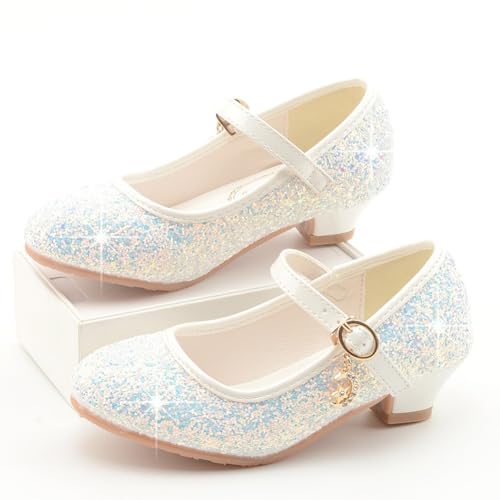 Toddler Little Girls Dress Mary Jane Pumps Glitter Low Heels Party Wedding Princess Shoes3