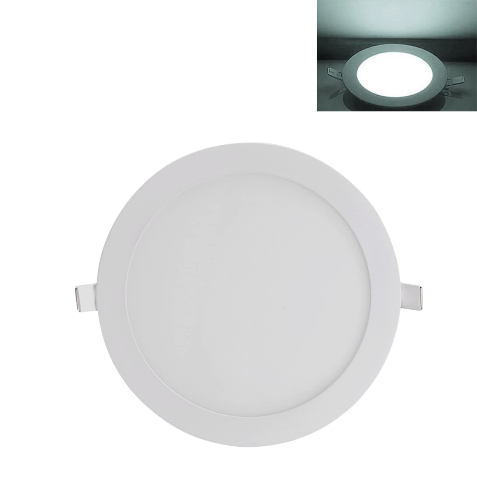 TTiiLoe 18W LED Recessed Downlight Lighting, 6500K Cold White Spotlights for Ceiling, Hole Φ 200 mm, 1260lm Ceiling Can Light for Bedroom Kitchen Soffit Living Room Hallway