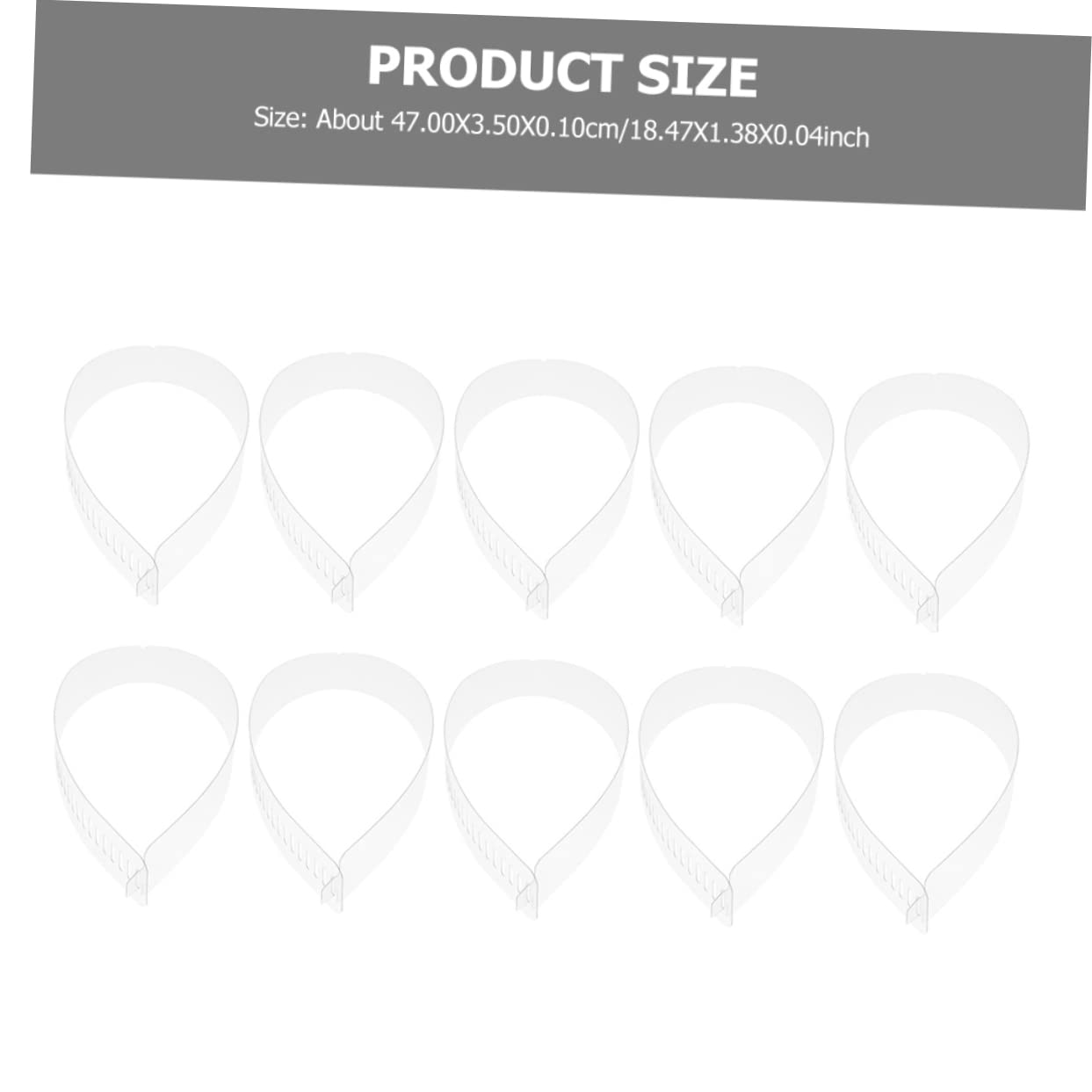 IMIKEYA 50 Pcs Plastic Collar Stays for Men - Travel-Friendly Neck Support & Bracket Fixer Accessories, White, 47.00X3.50X0.10CM