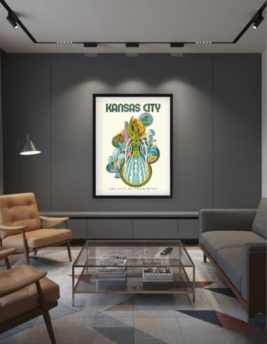 Affiche Kansas City David Klein pour mur vide déco rétro