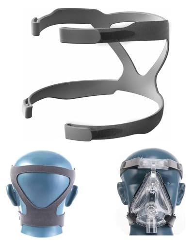 HUVZOR Casco CPAP, correa de máscara CPAP, con la mayoría las Máscaras, Arnés universal de Recambio Cómodo y Elástico, correa universal para máscara CPAP, ultraligera, suave y transpirable (gris)