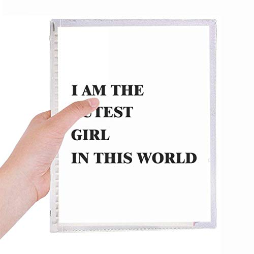 Carnet de notes à spirale pour le bureau et les cours I Am The Cutest Girl