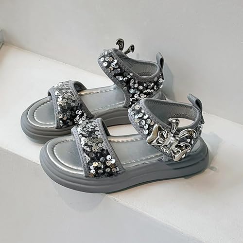 Girls Summer Soft Bottom Non Slip Sports Sequins Sandals Kids Beach Adjustable Color Platform Casual Shoes3
