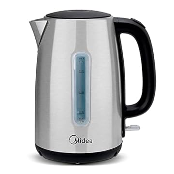 Chaleira Elétrica Inox Midea 1,7 Litros, Visor Externo do Nível de Água,110 Volts/60Hz