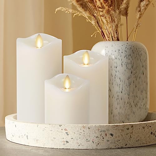 Matchless Candle Co. 997740 By Luminara Set Of 3 (3 Inch X 4.5",5.5",6.5") Flameless Led Flickering Battery Candle Moving Flame Pillar thumb #6