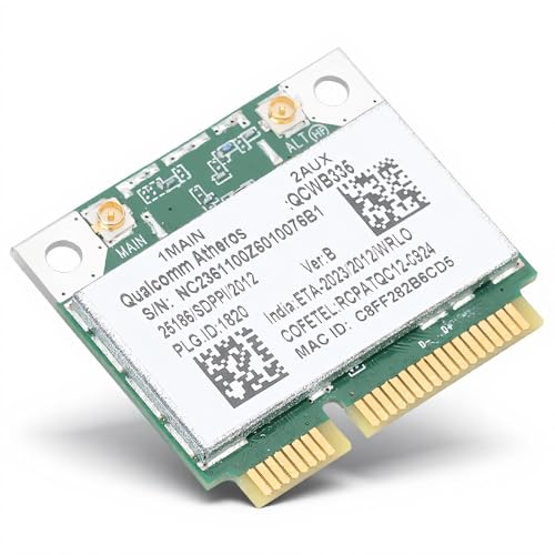 Tarjeta de red ASHATA para Qualcomm AR9565 QCWB335, Mini PCI-E Bluetooth, 150 Mbps, 2,4 GHz, universal para HP/DELL/ACER, etc. miniatura 1