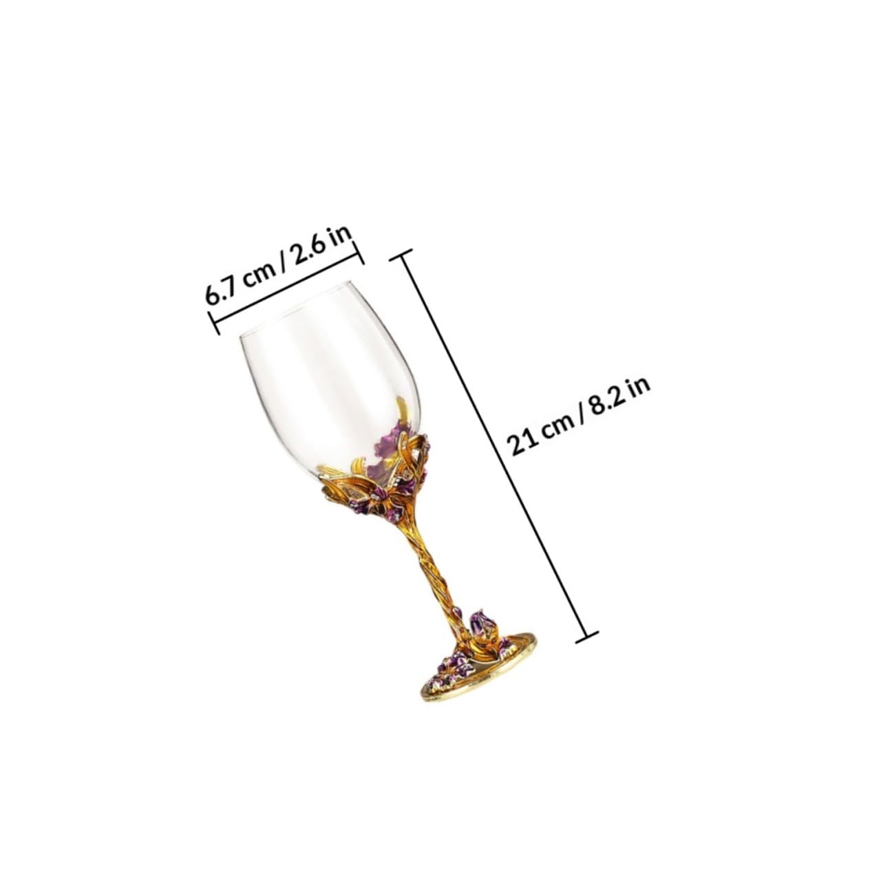 STOBAZA Lot de 2 Verres à Whisky en Verre Cristal Émail Doré Coupe à Whisky 250 Ml Accessoires de Mariage Usage Intérieur et Extérieur pour Réception et Présent