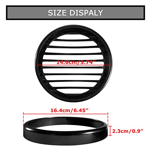 Psler Motorcycle 5.75" Inches Front Headlight Grill Cover Mesh Guard For Sportster Roadster Xl1200R Xl883 883 Custom Xl883C Xl1200C Low Xl883L Xl1200L Iron 883 Xl883N 2004-2014(Abs Plastic) #TOP1