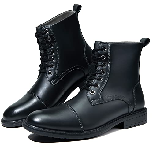 Image of Arkbird Men's Motocycle Combat Boots, Comfortable Stylish Lace Up Casual Boots for Men