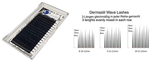 3d de 6d Wave Russian Volume Lashes C Curl grosor 0,07 mm con 3 diferentes longitudes a una serie para pestañas garantía