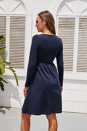 Image of KILIG Women's Summer Casual Sundress Button Sleeveless Spaghetti Strap Dress