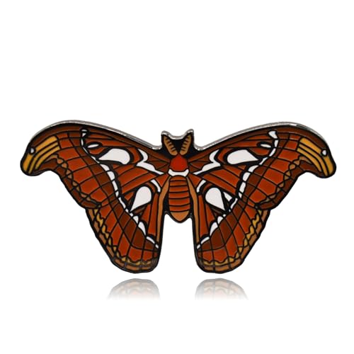 Broche émail dur Atlas Moth épinglette de haute précision en grès véritable