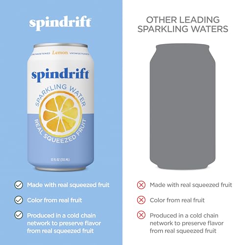 Image of Spindrift, Sparkling Water, Lemon, 12 oz, (pack of 8)