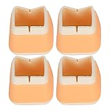 CUTULAMO Couvre-Pieds de Chaise en Silicone, utilisés à Plusieurs reprises après Le rinçage Protecteurs de Meubles en Silicone Absorbant Les Chocs avec(Orange (Rose carré pour Le Lien de Commande))