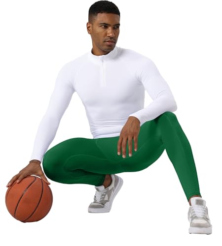 Men's Compression Pants Running Leggings,Workout Gym Football Tights Athletic Cool Dry Sports Yoga Base Layer Pants3