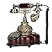 Retro Vintage Antique Telephone Old Fashioned, Resin Imitation Copper Vintage Style Rotary Retro Old Fashioned Rotary Dial Home and Office Telephone, Home Decor