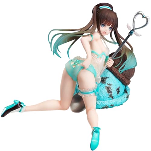 YLEAFUN Anime Degustación Niña Choco Menta Figura Anime Figuras de Acción Figuras Ilustración Figura Escritorio Decoración 13 cm