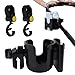 QKTYB Portabicchieri Passeggino,Staffa Tazza Passeggino 2 in 1 con Porta Cellulare,Supporto per biberon, Supporto per Bottiglia con Giunto a 360°,Universale Regolabile portabottiglie Bici