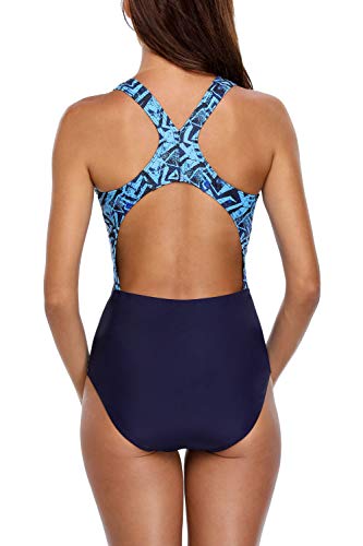 beautyin Women's One Piece Athletic Racerback Swimsuit Slimming Bathing Suit