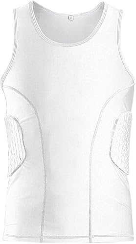 Camiseta de compresión acolchada para hombre, protector de pecho para fútbol, paintball, béisbol, rugby, paintball..