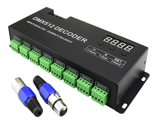 Décodeur 512 de précision avec affichage numérique pour système d'éclairage architectural RGBW
