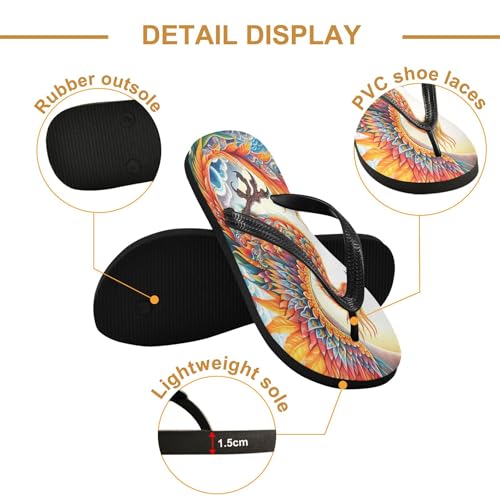 Burbuja Phenix Dragon Flip Flops for Women Men, Soft Thong Sandals Rubber Slippers for Pool Beach Essentials3