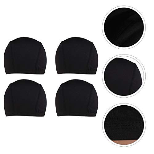 PIXNOR 4Pcs Peruca Cúpula Spandex Trecho de Ultra Cúpula Fazer Perucas Elástico Elástico Hairnets Ta