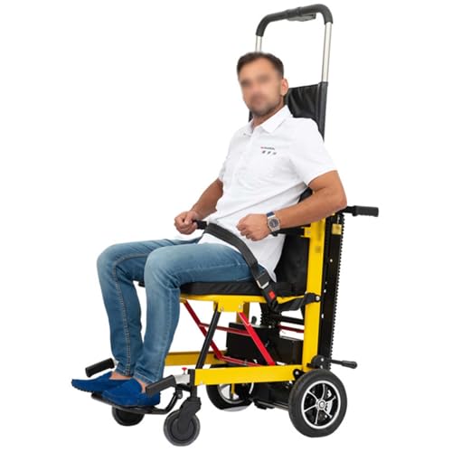 電動昇降階段車椅子トロリー耐荷重372ポンド折りたたみポータブルチェア階段リフトクライマー階段移動支援医療機器障害者高齢者用、A