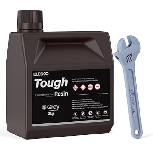 ELEGOO Resina Tough con Alta Dureza, Baja Viscosidad y Contracción Mínima, Compatible con Impresora 3D MSLA/LCD/DLP, Gris 2000g | Ya disponible en tu tienda friki favorita! En mundofriki.es!