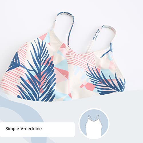 Image of Moon Tree Girls One Piece Swimsuits Ruffle Swimwear Beach Bathing Suit 2-14 Years
