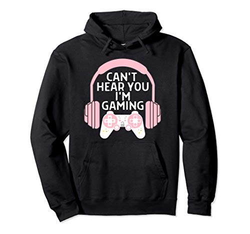 I Don't Always Play Video Games Can't Hear You Gaming Pink Pullover Hoodie