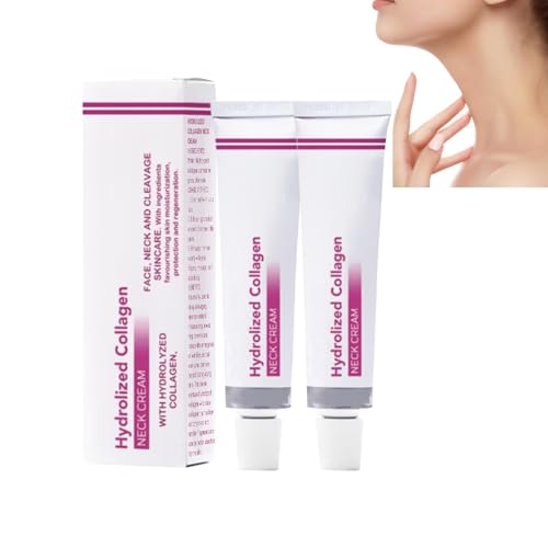 Dyceittdia 2PCS Crema de Cuello, Crema de Cuello con Colágeno, Crema de Cuello, Crema Reafirmante de Cuello, Suaviza y Aclara las líneas del cuello, Cuidado del Cuello, 2pcs*40g, cream4