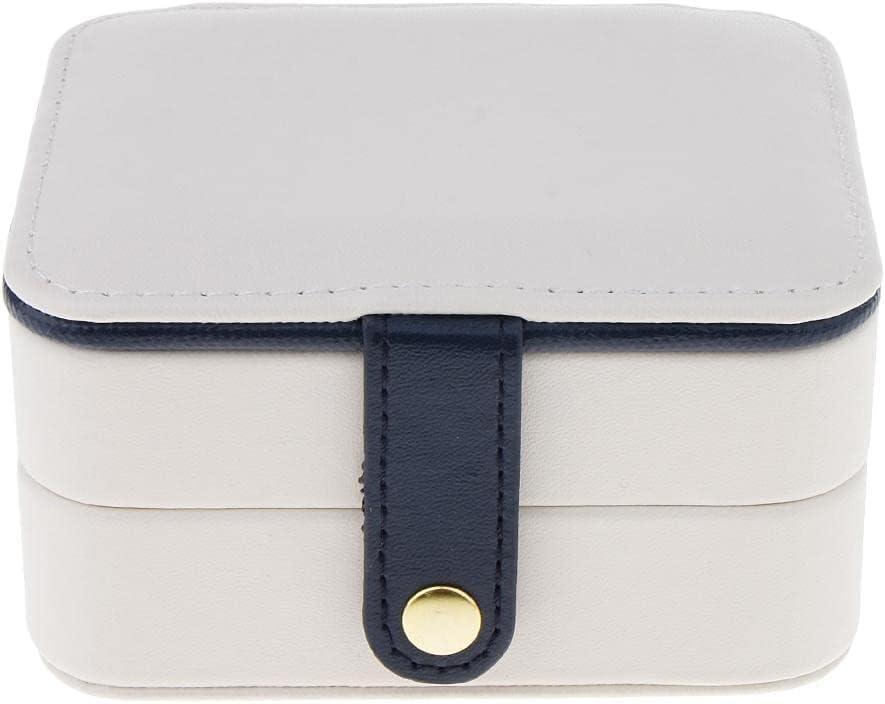 SHREYAGN Travel Portable Leather Jewelry Case Double Layer Travel Earrings Jewellery Box Storage