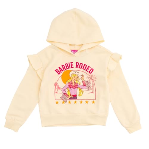 Barbie Big Girls' 2-Piece Hoodie and Leggings Set Cream Rodeo Pink 14-16 - image 4